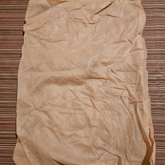 2 Coach Beige Satin & 1 Louis Vuitton Tan Cloth Tote Drawstring Dust Covers - Picture 7 of 7